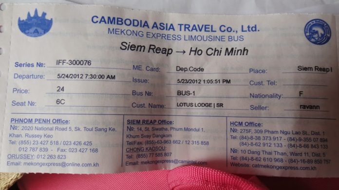Cambodia to Vietnam by Bus