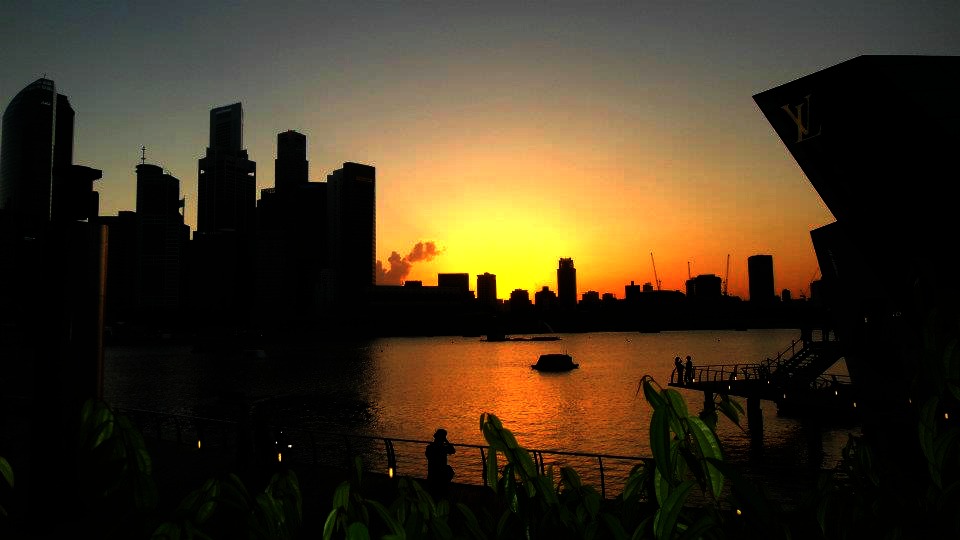 Sunset at Marina Bay Sands sunset