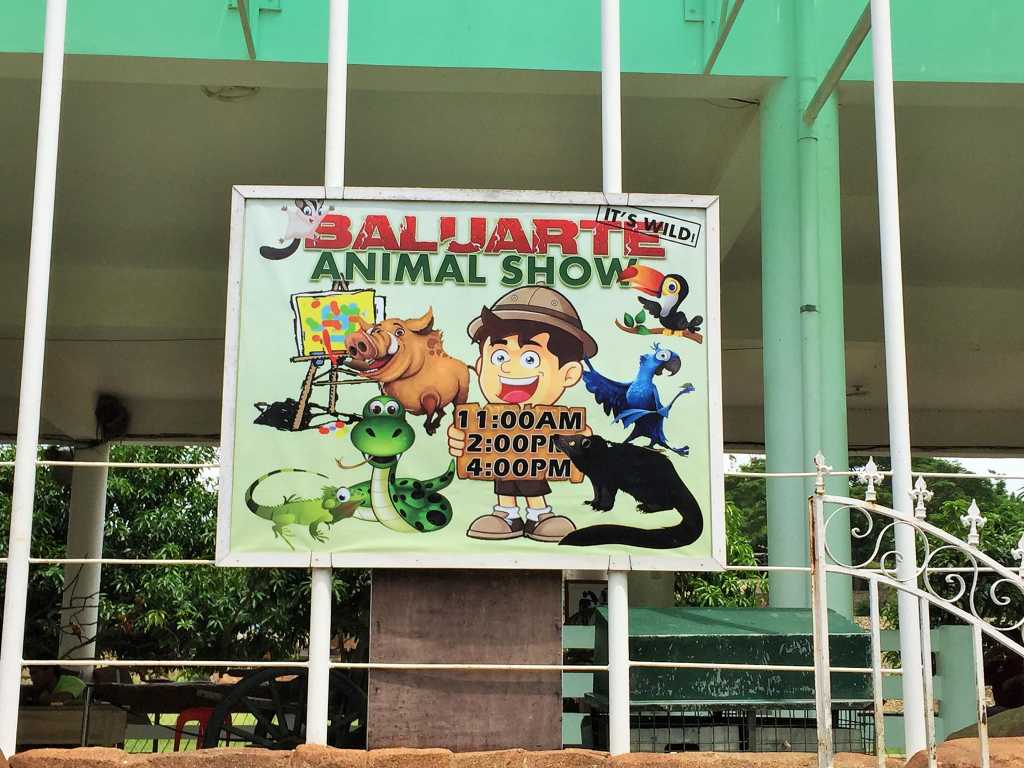 Baluarte animal show timings