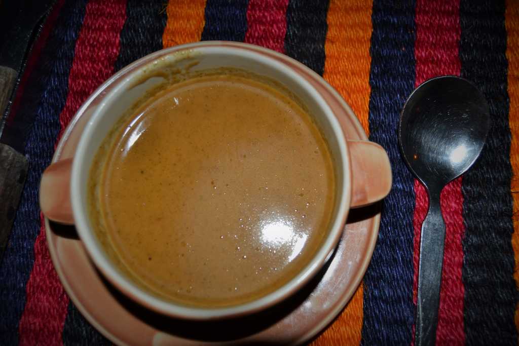 Carnivore Restaurant soup starter in Kenya