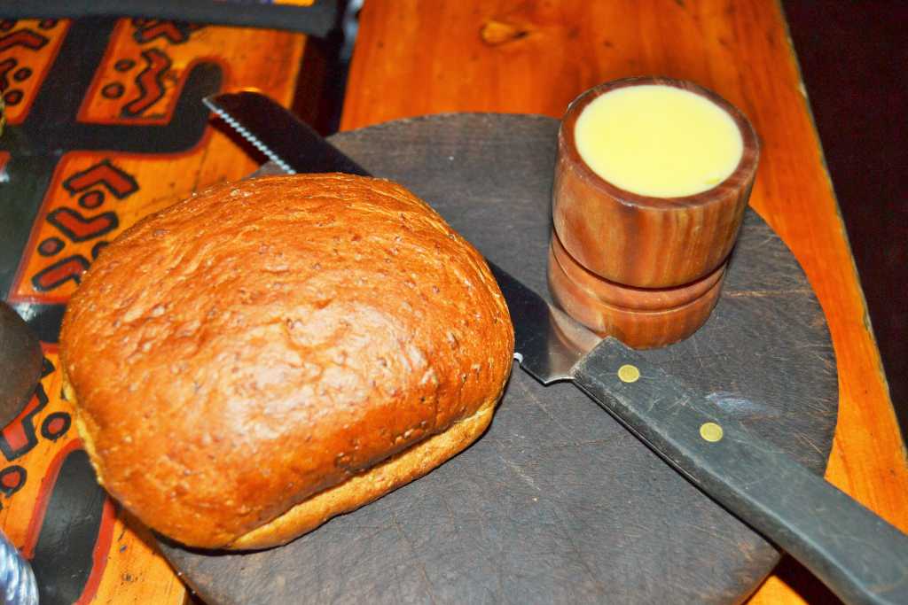 Carnivore Restaurant bread and butter in Kenya
